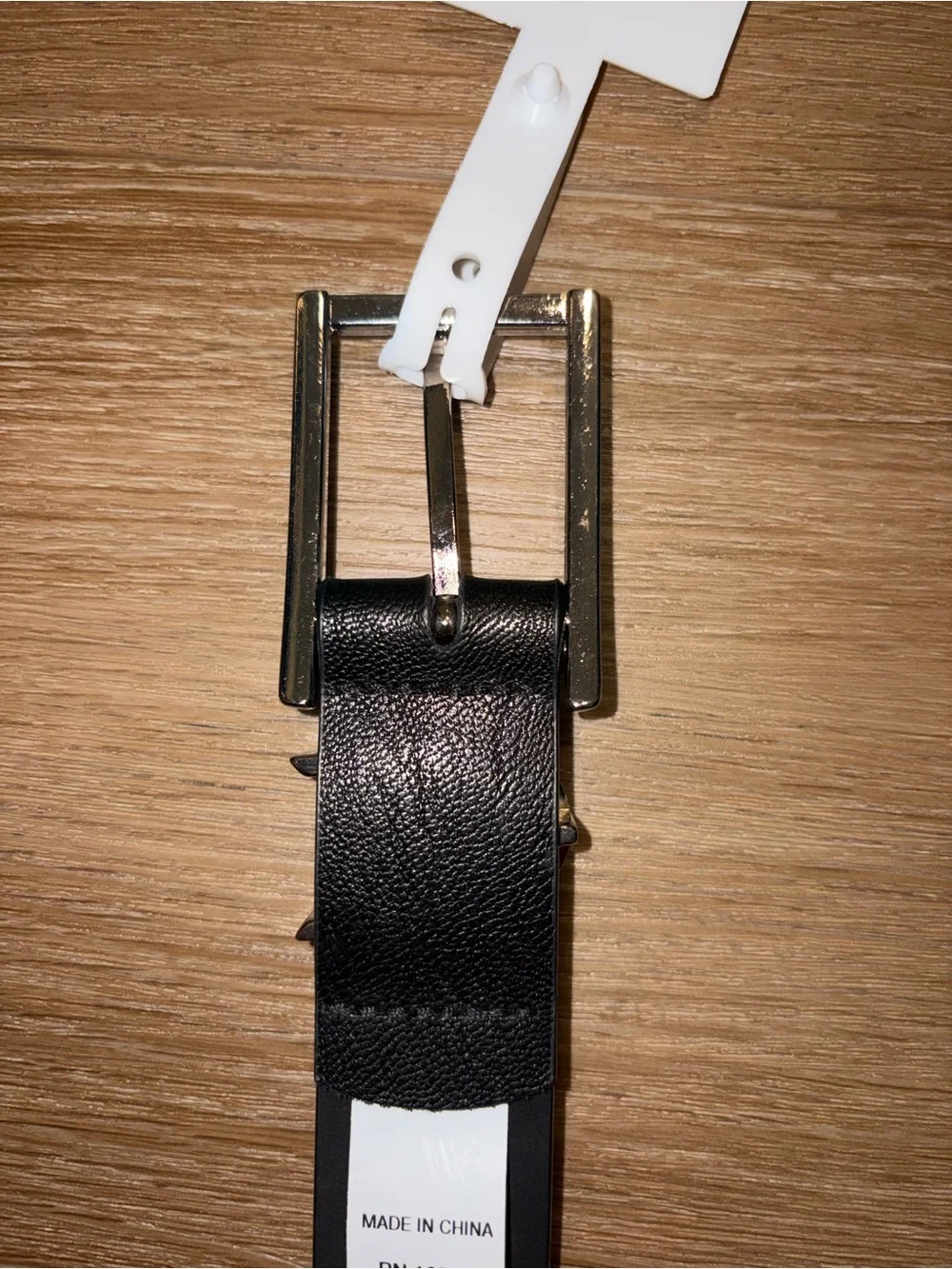 Calvin Klein Womens Belt Black Solid Logo Buckle Size XL New With Tag